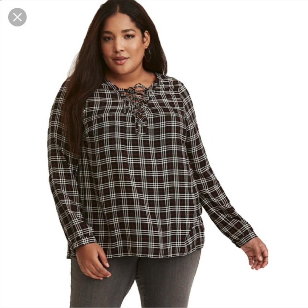 NWT plaid plus size tunic